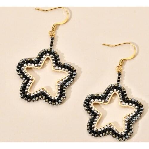 ZMZY Exquisite Star Earrings Trendy Dangle Earrings For Women Wedding Jewelry Gift MIYUKI Beads Boho Handmade Bijoux Femme