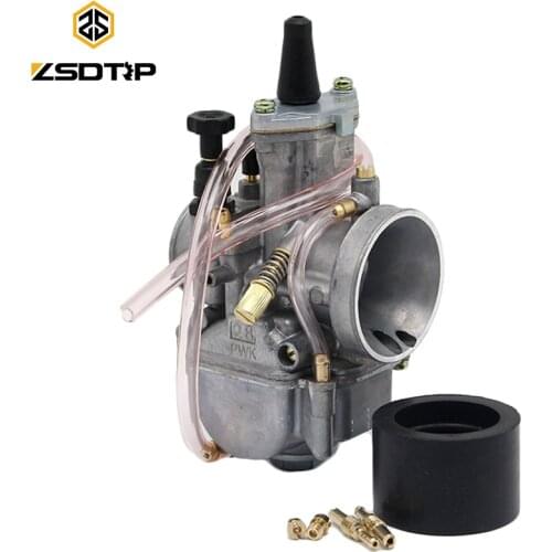 ZSDTRP Carburetor Motorcycle 2T Stroke Engine Parts Scooters Dirt Bike ATV 21 24 26 28 30 32 34mm with Power Jet Racing Moto