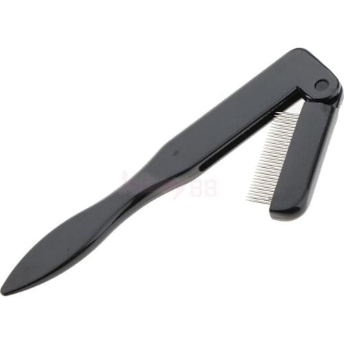 Stainless Steel Teeth Foldable Eyelash Comb Eyebrow Shaper Brush Beauty Tools