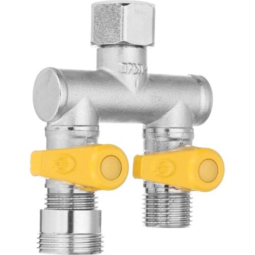 1/2'' Garden Hose Maniford Quick Connector 2 Outlet Two Way Splitter Valve Adapter Hose Connector Splitter for Washing Machine F