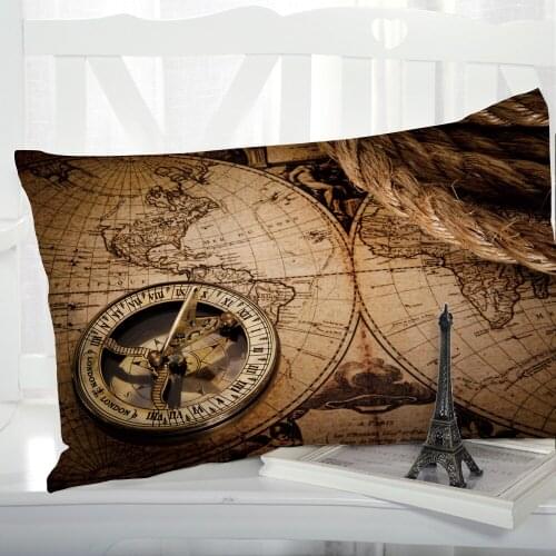 1pc Pillow cover Pillow case Luxury Bedding Pillowcase Pillowcovers decorative 50x70 50x75 Customizable size 3D Print Map Ball