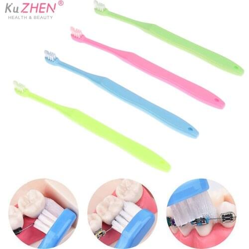 1PCS Orthodontic Toothbrush Interdental Tooth Brush Small Head Soft Hair Correction Teeth Braces Dental Floss Oral Tooth Care