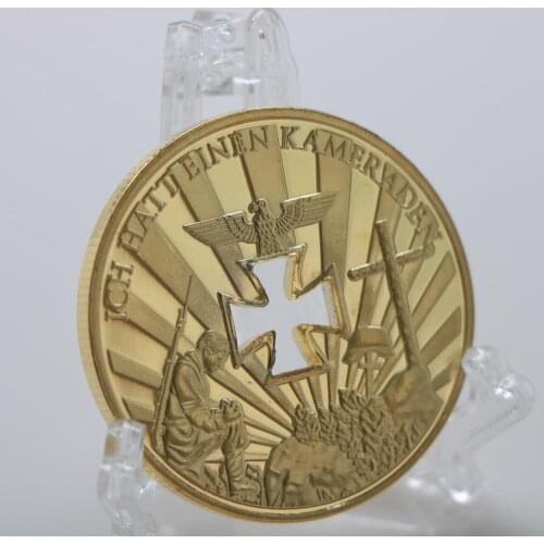 1914-1945 Cross German Gold Coin World War Gold Plated Commemorative Challenge Coins Souvenir Gifts Drop Shipping