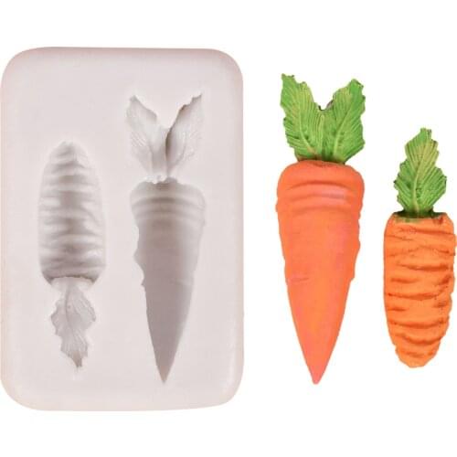 3D carrot shape Chocolate silicone mold Cake gummy decoration accessories DIY handmade soap cookie mold 6*4cm