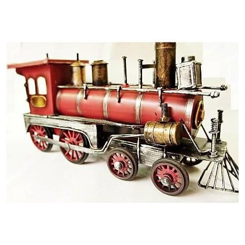 Free shipping Zakka Vintage train model Handmade Welding Metal Crafts creative home/pub decor business gift
