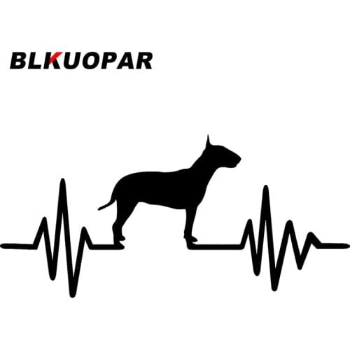 BLKUOPAR for Bull Terrier Frequency Car Stickers Sunscreen Scratch-Proof Decals Personality Surfboard Windows Decor Car Goods