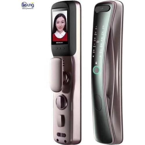 Good Quality Automatic Wifi USmart Go Remote Control Lock Fingerprint Passcode Key Card Smart Door Lock with Peephole HD Camera