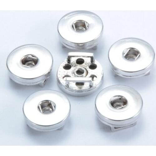 10PCS/lot Fashion Snap Buttons Jewelry base Metal Accessories for 18mm Snap Button Leather Snap Bracelet