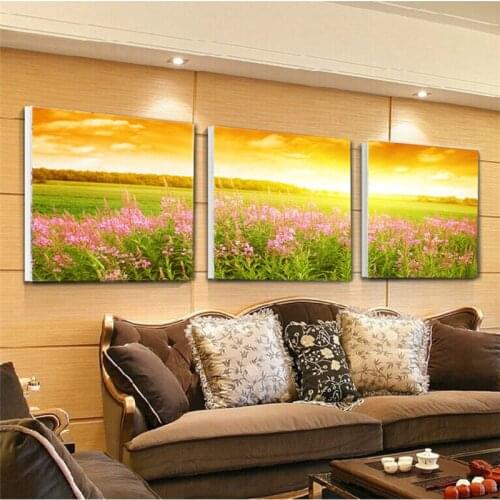 Sunset And Modern Floral Home Wall Decoration Painting Canvas Picture Art Print On Canvas Artwork T275