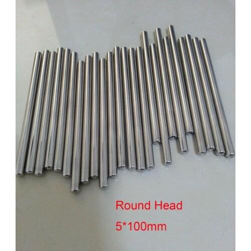 Customized 5*100mm One End Round Head Grade A Quality SS304 Stainless Steel Thermocouple Protection Pipe fittings 50 pcs / lot