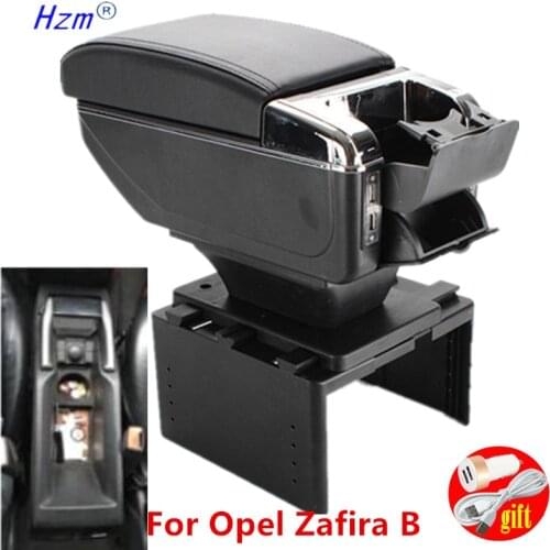For Opel Zafira B Armrest Interior Parts special Retrofit parts Car Armrest Center Storage box with USB LED light