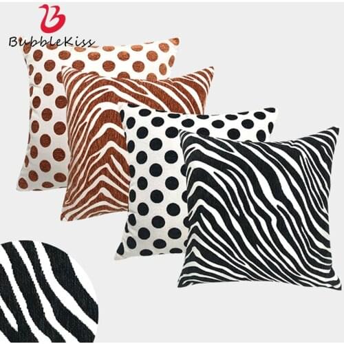 Bubble Kiss Pillow Case 45X45CM Zebra Pattern Pillowcase Nordic Style Home Pillow Cover Office Sofa Abstract Decor Pillow Cover