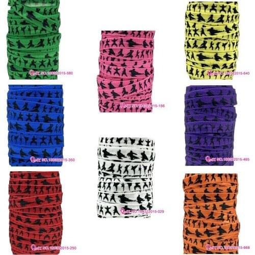 Q&N wholesale/OEM 5/8inch 16mm Tai Chi printed folded over elastic FOE for hairbows hair tie free shipping
