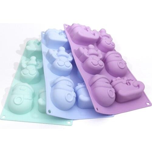 Christmas Santa Claus Snowman Silicone Mould Making Craft Set Wax Melts Tray Soap Candle Mold