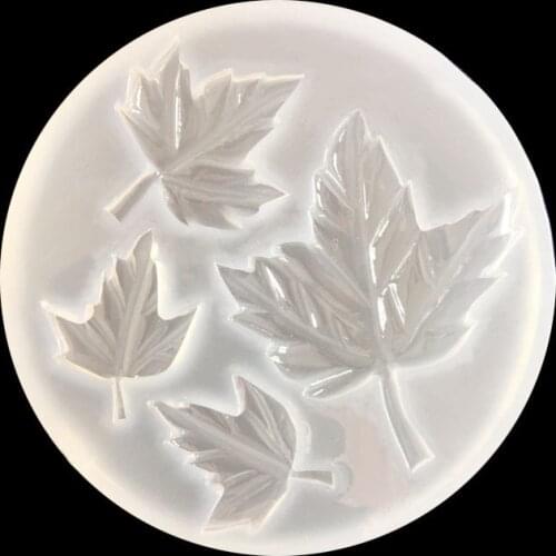 Resin Maple Leaf Pendant Mold Silicone Round Uv Epoxy Molds For Diy Cellphone Paste Crafts Jewelry Making Pendant Mold Tools