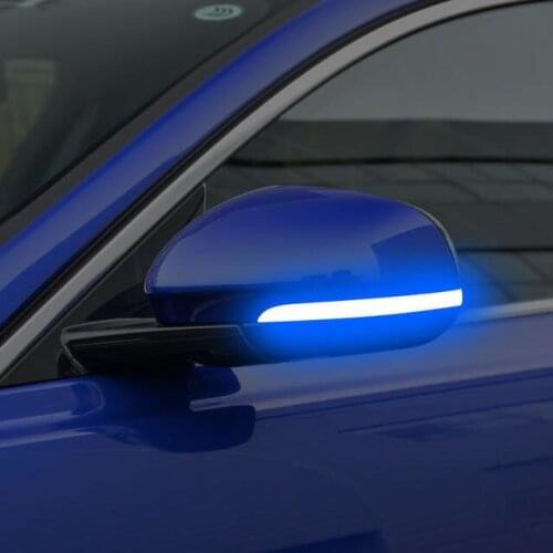 RQXR Led rear view mirror cover lamp side turn signal daytime running lights for jaguar xel xfl xf xj f-type