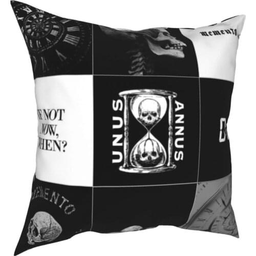 Unus Annus Mood Board Design Square Pillow Case Decorative Pillow Ethan Markiplier Hourglass Memento Mori Casual Pillowcase