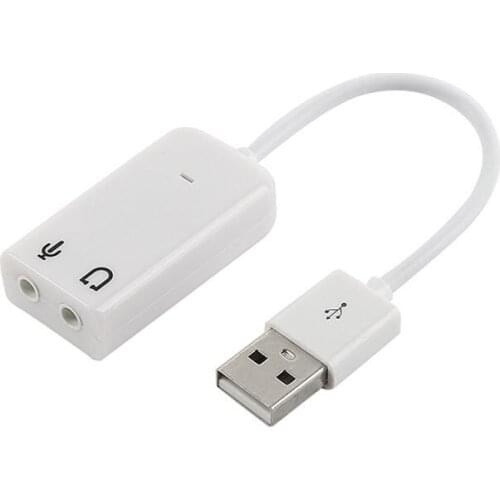 USB 2.0 To Jack 3.5mm External USB Sound Card 3D Audio Headset Microphone Earphone 7.1 Channel 5HV2 Adapter for Laptop
