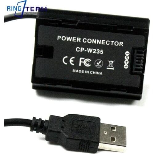 USB Cable to CP-W235 Dummy Battery NP-W235 DC Coupler for Fuji X-T4 XT4 Camera