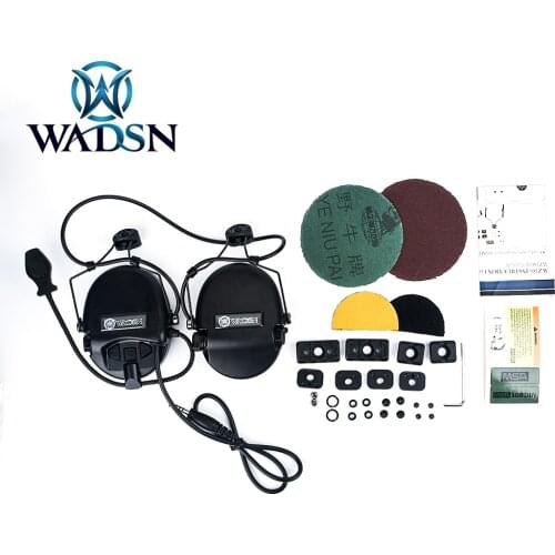 Wadsn Tactical Helmet Headset SORDIN Basic Headphone With Fast Helmet Adapter Softair Outdoor Wargame Training Headset