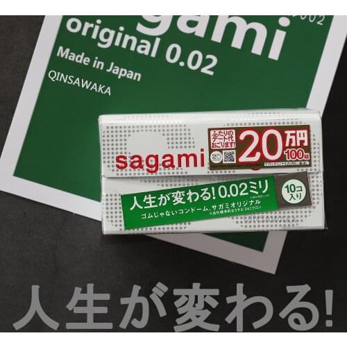0.02mm Sagami Original Made In Japan 10 /20 pcs Ultra Thin Condoms For Men Like Without Wearing Non-latex No Allergy M/L Size