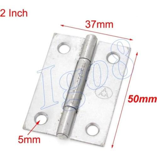 10pcs 2" Metal Butt Hinges Cabinet Hinge 50mm