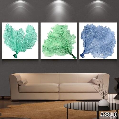 Abstract Oil Painting Print on Canvas 3pcs Modular Modern Flower Leave Canvas Printing Painting Wall Art Picture forHome Decor