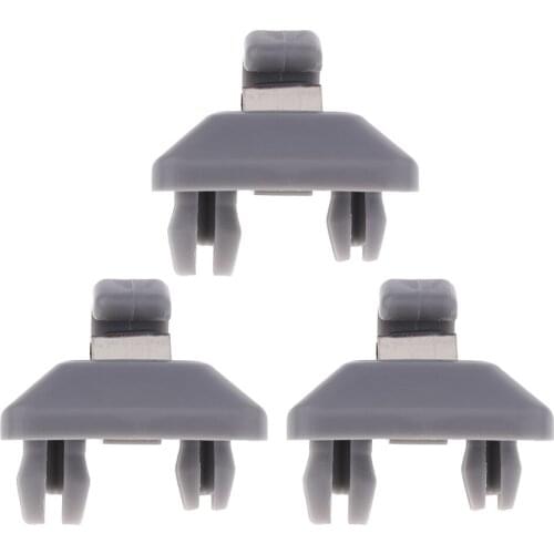 3pcs for AUDI A4L Q5 A5 Interior Sun Visor Hook Clip Gray Bracket
