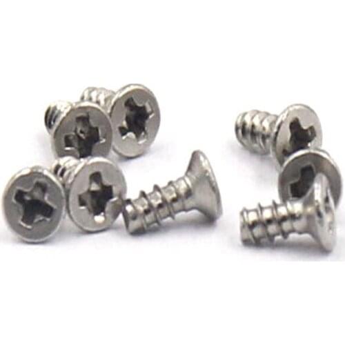 100Pcs Cross Recessed Countersunk Flat Head Flat Tail Self-tapping M2 M2.6 M3 304 Stainless Steel Phillips Furniture Screws