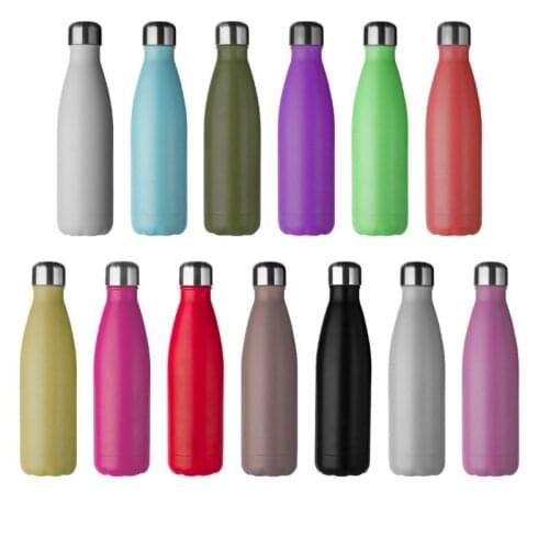 500ML Wood grain Water Bottle Double-Wall Insulated Vacuum Flask Stainless Steel Water Bottle BPA Free Thermos for Sport Bottle