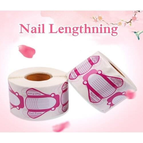 500 Pcs Nail Art Extended Paper Tray French Stylish Tip Design Guide Sticker DIY Slon For UV Manicure Tools