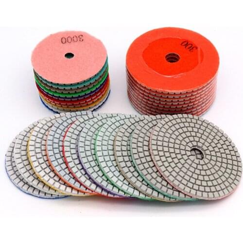 3"/4" Wet/Dry Diamond polishing pad Flexible Grinding Discs For Granite Marble Stone Concrete Floor polish