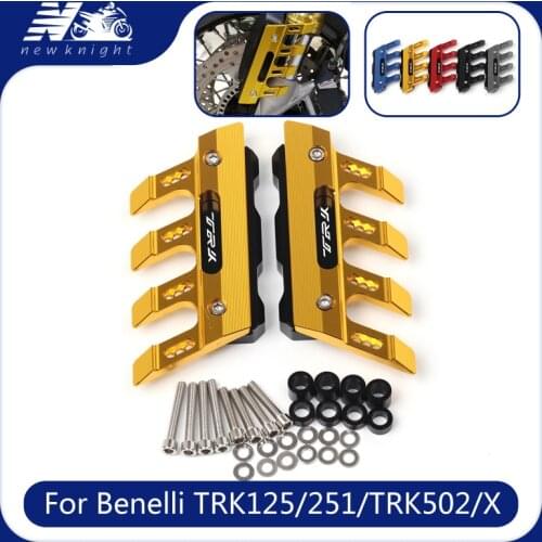 For Benelli TRK125 251TRK502 TRK502X Motorcycle CNC Aluminum Front Mudguard Anti-Drop Slider Protector Cover 5 Color Accessories