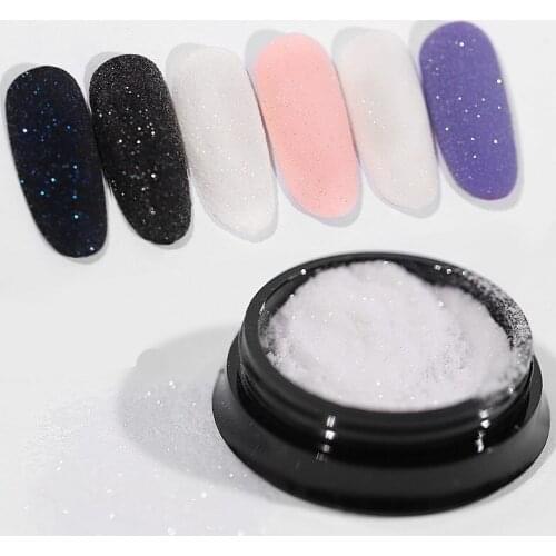 2g Nail Glitter Powder Shiny Sugar Sandy Candy Nail Art Glitter Pigment Powder Dust for Nail Art Decoration UV Gel Polish DIY