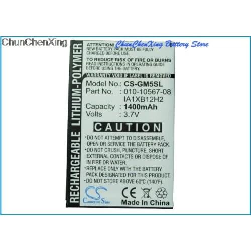 Cameron Sino 1400mAh Battery 010-10567-08, 101056708, IA1XB12H2 for Garmin iQue M5