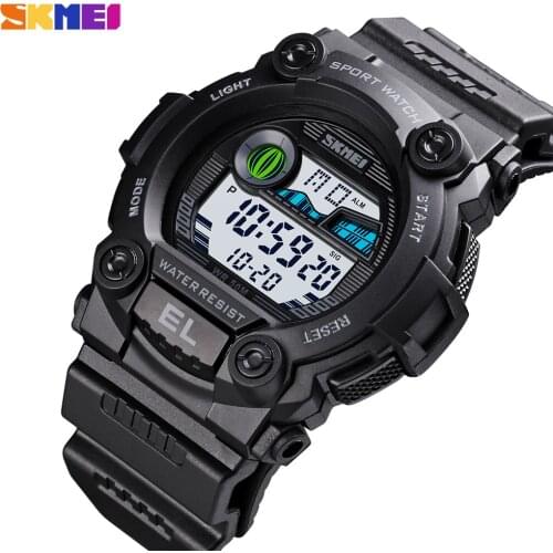 SKMEI New Mens Watches SKMEI Sports Digital Alarm LED Wristwatch For Male Gift Waterproof Electronic Women Clock Relojes Hombre