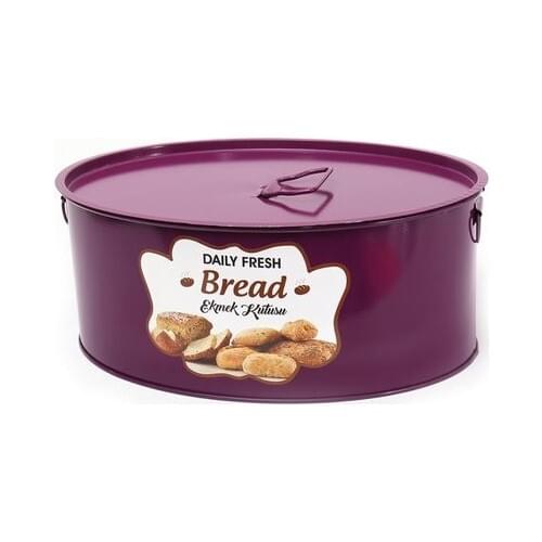 Elegant Home Big size Metal Clamshell Breadstuff Purple