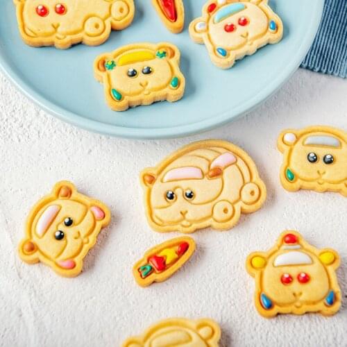 Food Grade Plastic Guinea Pig Shape Cookies Cutter Cute Cartoon Animal Biscuit Mold Pastry Fondant Cake Baking Mould Tools