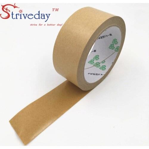 1pcs 40mm wide 25 meters long Water free kraft paper tape photo frame tapes sealing tape leather belt high viscosity DIY