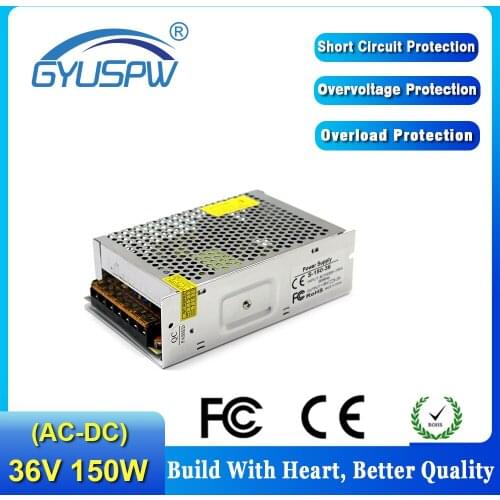 Best quality 36V 4.2A 150W Switching Power Supply Driver for LED Strip AC110V 220V Input to DC36V Output Power Source