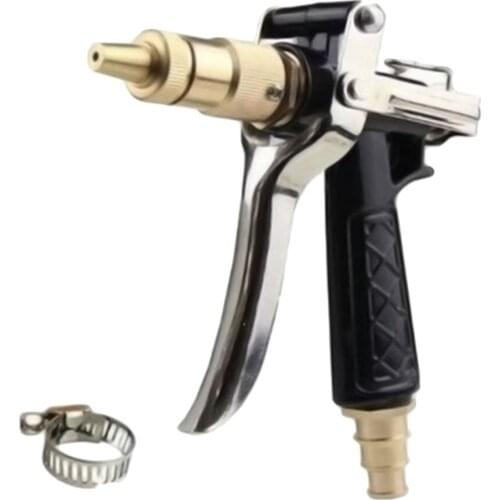 Metal Hose Nozzle High Pressure Garden Auto Car Washing Water Gun Sprayer Adjustable Copper Hose Spray Nozzle Gun