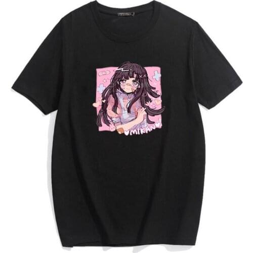 Mikan Tsumiki Cartoon Anime Kawaii Sweet Girls Japan Streetwear Harajuku Casual Tops Ulzzang Vintage E-Girl Summer Women T-shirt