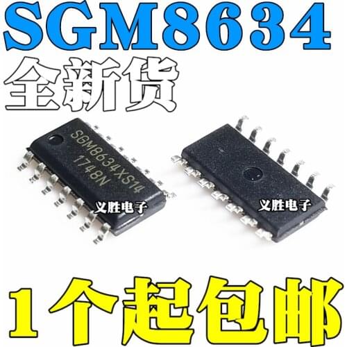 New and original SGM8634XS14/TR SOP14 CMOS SOIC - 14 CMOS rail-to-rail operational amplifier IC integrated circuit chip