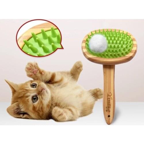 Pet Comb Big Dog Brush Comb for Cats Dogs Hair Wooden Daily Brush Needle Tangle and Matted Comb Brush for Dog Cat