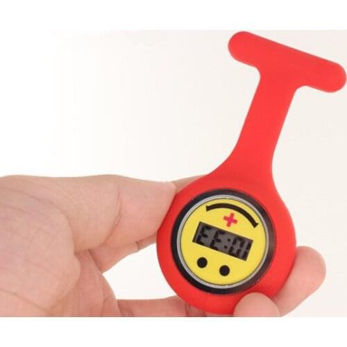 Variety of color love smiley cute jelly glass mirror silicone with electronic pocket watch