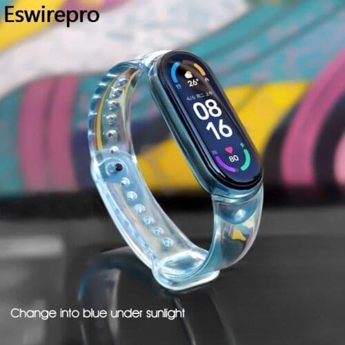 TPU Strap for Xiaomi mi band 3 4 5 6 Wristband Transparent Replacement for women men ремешок на mi band 4 5 6 Straps