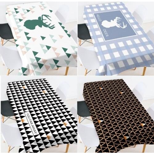 Geometric striped lattice dinning table cover coffee tablefor living room table cloth rectangular table tablecloth Dining tables