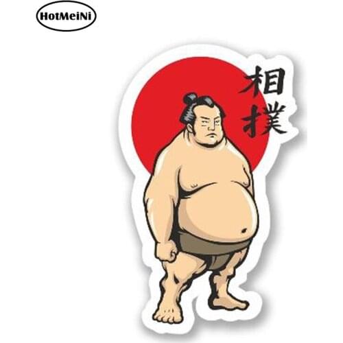 HotMeiNi 13cm x 6.5cm Sumo Wrestler Sticker Bumper Window Decal Car Aufkleber JDM Auto Motor Decoration Waterproof Car Sticker