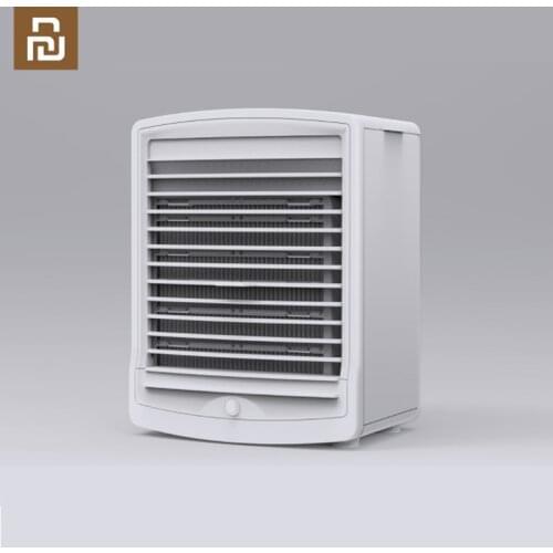 Thermo Smart Air Cooling Fan Conditioner Human Body Sensor Type-C Charging Desktop Humidifier Purifier For Office Bedroom