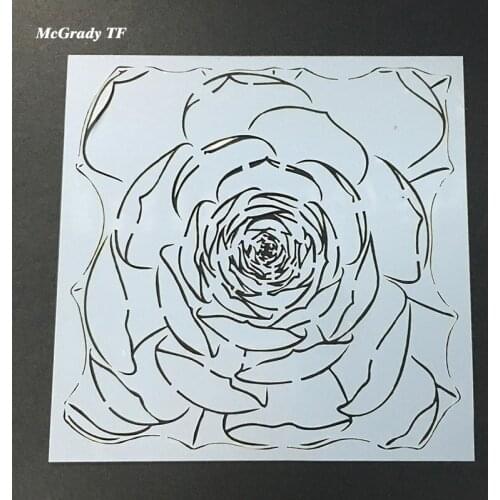 Peony Shape Cake Stencil For DIY Scrapbook/photo Album Decorative Embossing Painting Stencil Cake Decorating Tools Cake Tools